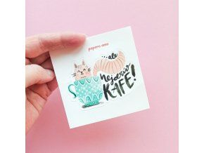 47039 samolepka ale nejdriv kafe