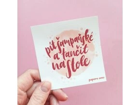 47072 samolepka pit sampanske a tancit na stole