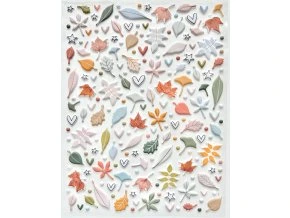 puffy samolepky listy