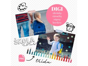 digi napisy ramecky obrazky bordury skola