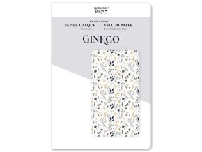 sada 4 vellum papiru ginkgo