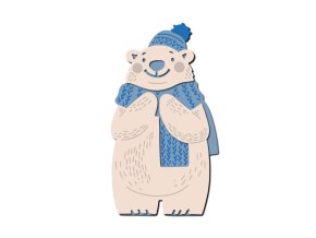 vanocni vyrezavaci sablony medved