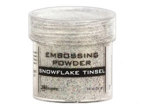embossovaci prasek snowflake tinsel