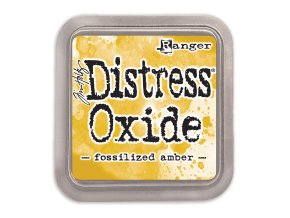 distress oxide tim holtz fossilized amber