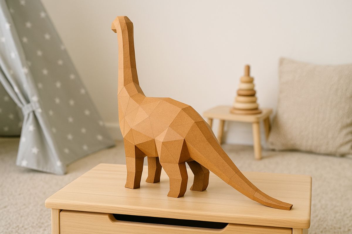 Vystřihovánka z papíru dinosaurus