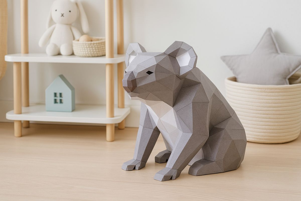 Papírový model koala ke skládání