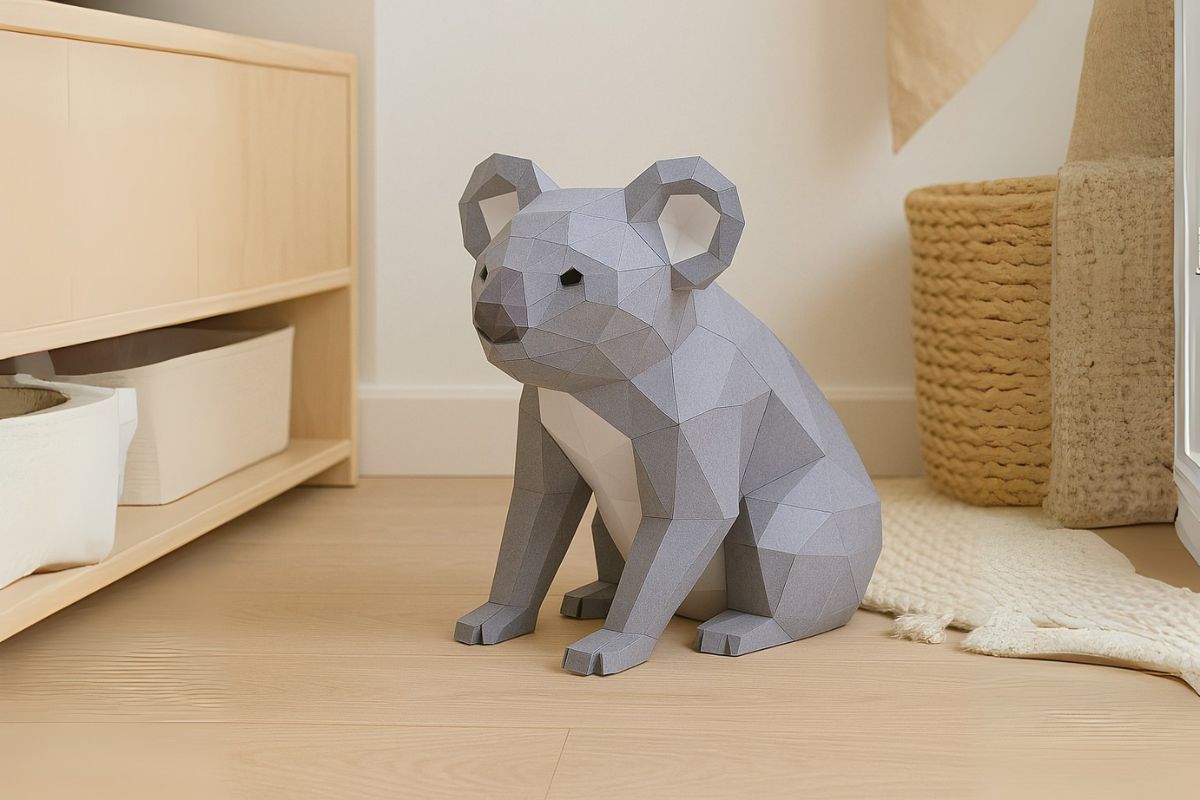 Vystřihovánka z papíru koala