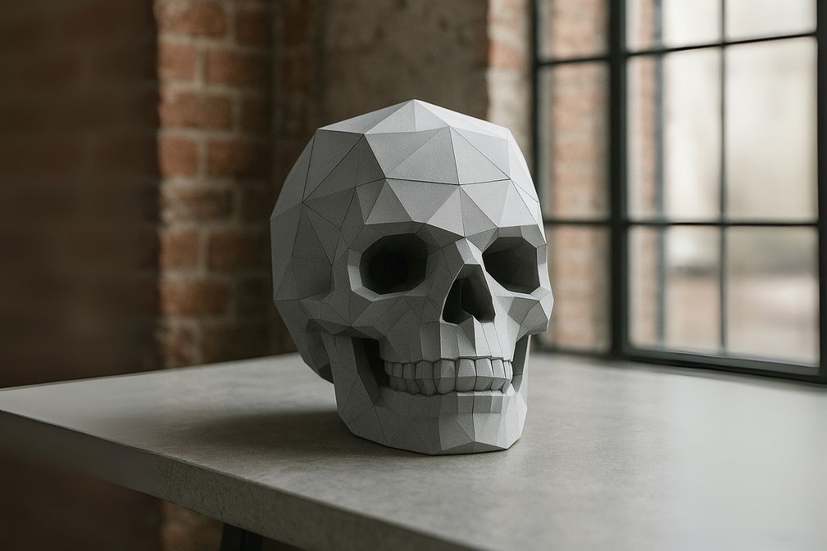 Papírový model lebka ke skládání