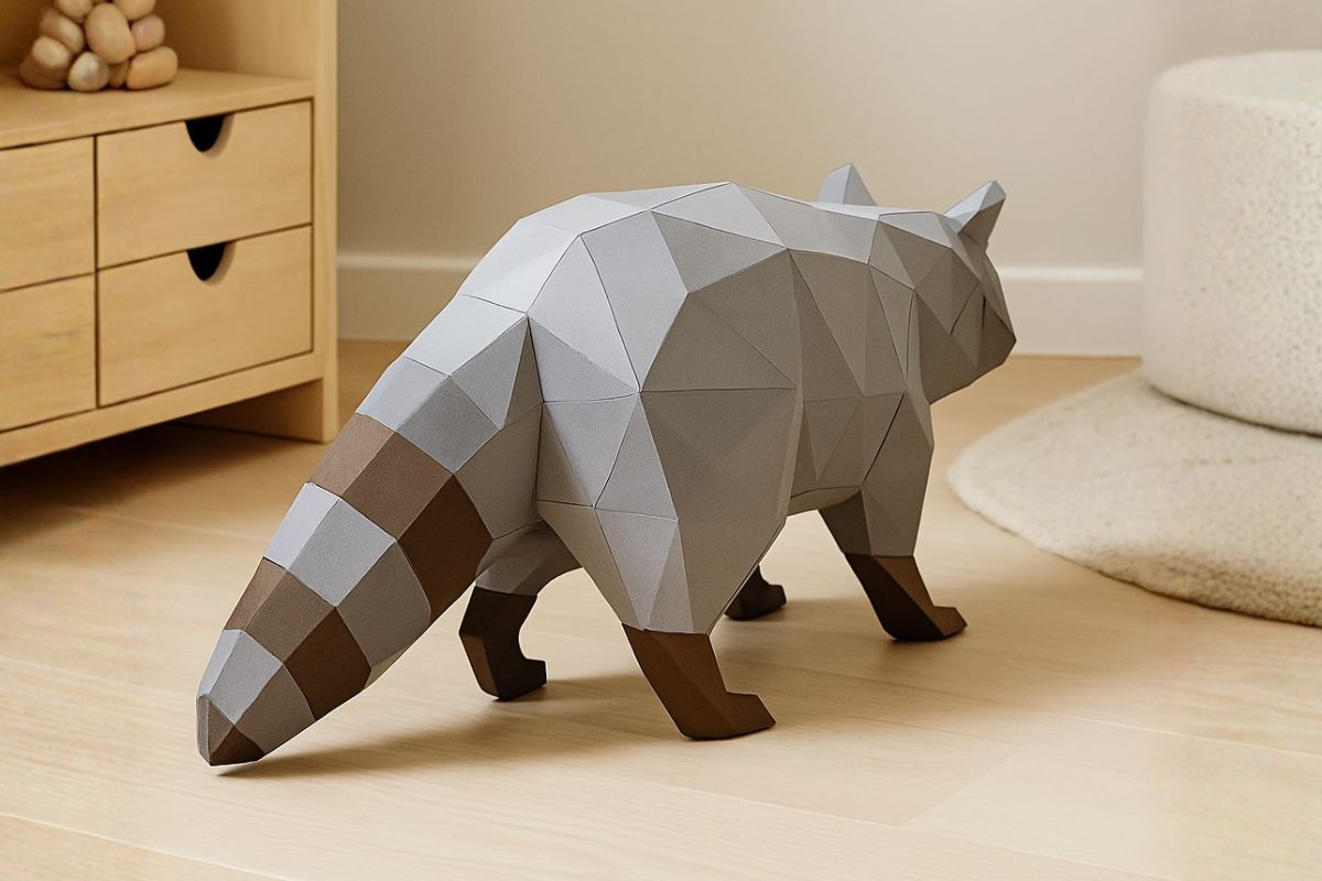 3D puzzle z papíru mýval