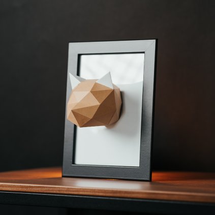 Papírový model hnědé kočky Mini