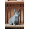 3D puzzle zajíček šedý z papíru