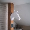 3D puzzle jednorožec z bílého kartonu