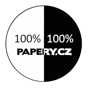 PAPERY.CZ Schwarz-Weiß-Referenzmarke mit 100 % weißen und schwarzen Flächen