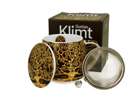 zaparzacz barylka tree of life brown inspired by gustav klimt 3