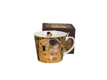 kubek prosty the kiss brown inspired by klimt 1