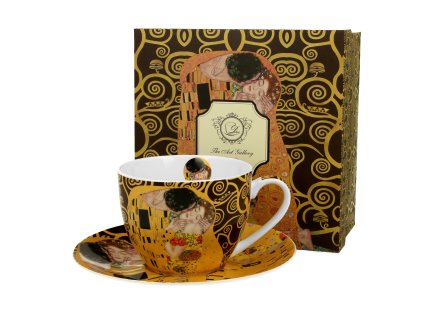 filizanka ze spodkiem 280 ml the kiss brown by gustav klimt 1