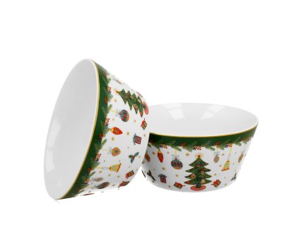 komplet 2 miski around christmas tree 4