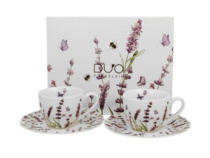 2 filizanki espresso ze spodkami classic lavender 1