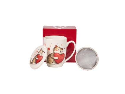 kubek z zaparzaczem kot z zabawka 5