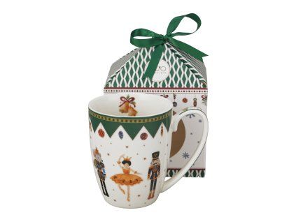Mug with gift box and ribbon NUTCRACKER
