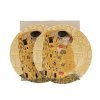 komplet 2 talerze deserowe the kiss ecru inspired by klimt 1