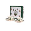 2 filizanki espresso ze spodkami around christmas tree 10