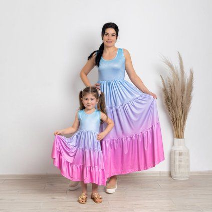 Sada- Elodie pastelové letné šaty mama a dcéra