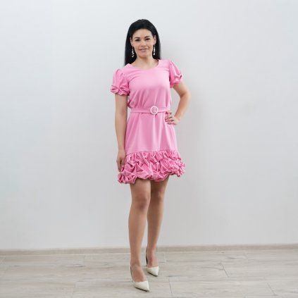 Elegantné ružové oversize šaty Serena
