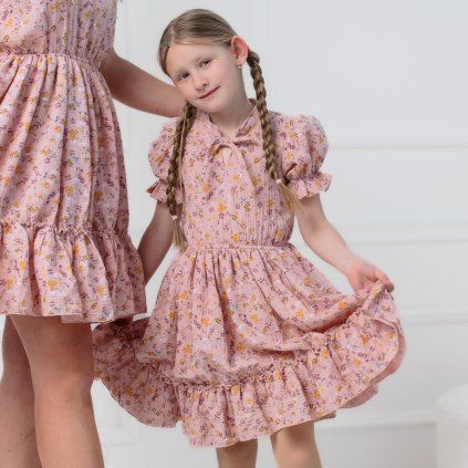 Olívia- Dievčenské letné mušelínové šaty