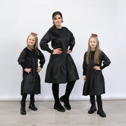Trojset- Selina Maxi šaty čierne