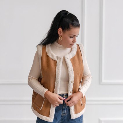 Sheila- Dámska oversize obojstranná vesta