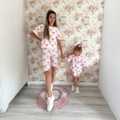 Sada-Lili zladené tričko a kraťasy mama a dcéra