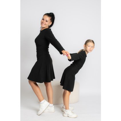 Sada- Zoe pletené šaty čierne