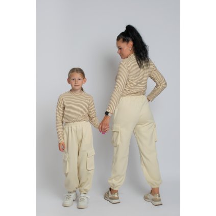 Trojset- Mila pruhovaný polrolák