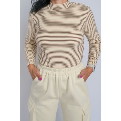 Mila- Dámsky pruhovaný polorolák