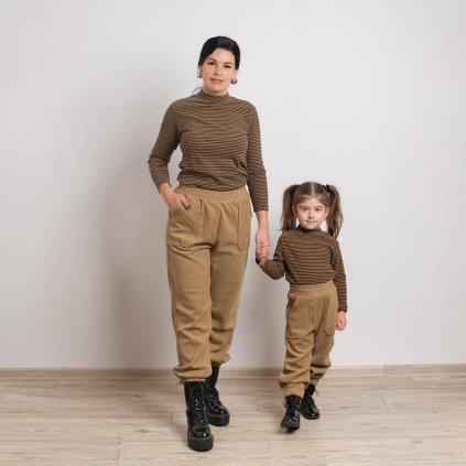 Sada- Mila pruhovaný polorolák hnedý