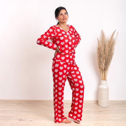 Amora- Dámske srdiečkové pyžamo