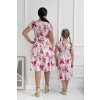 Sada- Doris kvetinové ružové šaty
