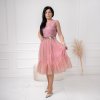 Eveline- Dámske romantické šaty s nadýchanou sukňou powder pink
