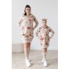 Trojset- Rosalie mikinové šaty s kapucňou