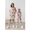 Trojset- Rosalie mikinové šaty s kapucňou
