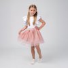 Bety- Dievčenské tričko so širokými volánmi biele