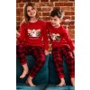 Veselé Vianoce- Chlapčenské červené pyžamo