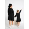 Trojset- Zoe pletené šaty čierne