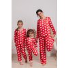 Trojset- Amora srdiečkové pyžamo mama a dve dcéry