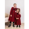 Trojset- Valéria menčestrové šaty mama a dve dcéry bordo
