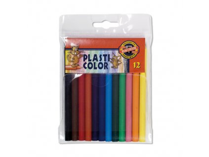 Pastelky KOH-I-NOOR Plasti Color PE, sada 12 ks