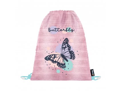 Vrecko na prezuvky s potlačou - OXY Go Butterfly / Motýľ