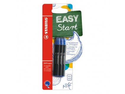 Náplň do guľôčkového pera STABILO EASY original 0,5 mm - modrá 6ks/blister