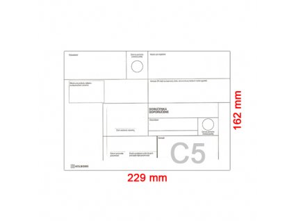 Obálky C5 162x229 mm doporučene / 50ks